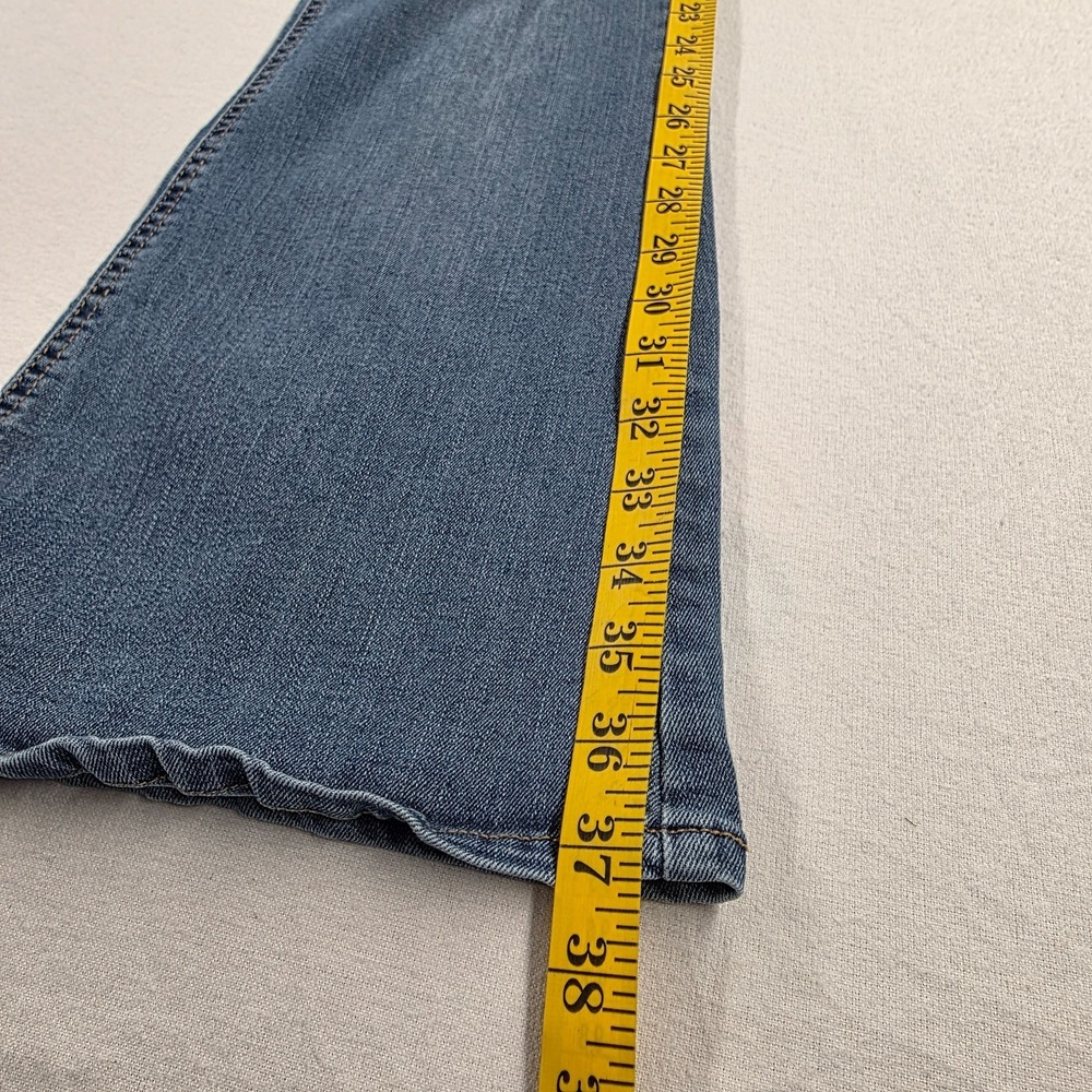 Wallflower Flirty Curvy High Rise Button Fly Flare Denim Distressed Faded Jeans - Picture 13 of 16